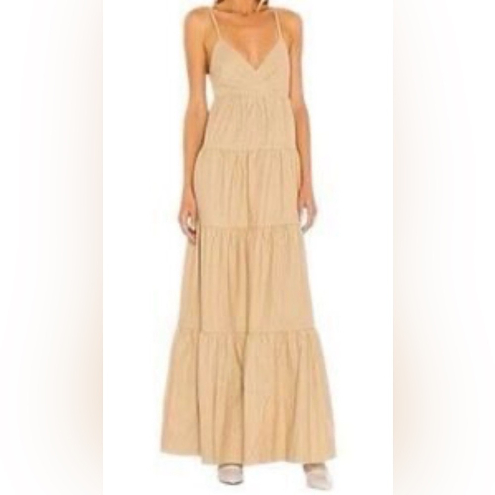House of Harlow 1960 x REVOLVE Janae Linen Dress Rich Tan Size XS